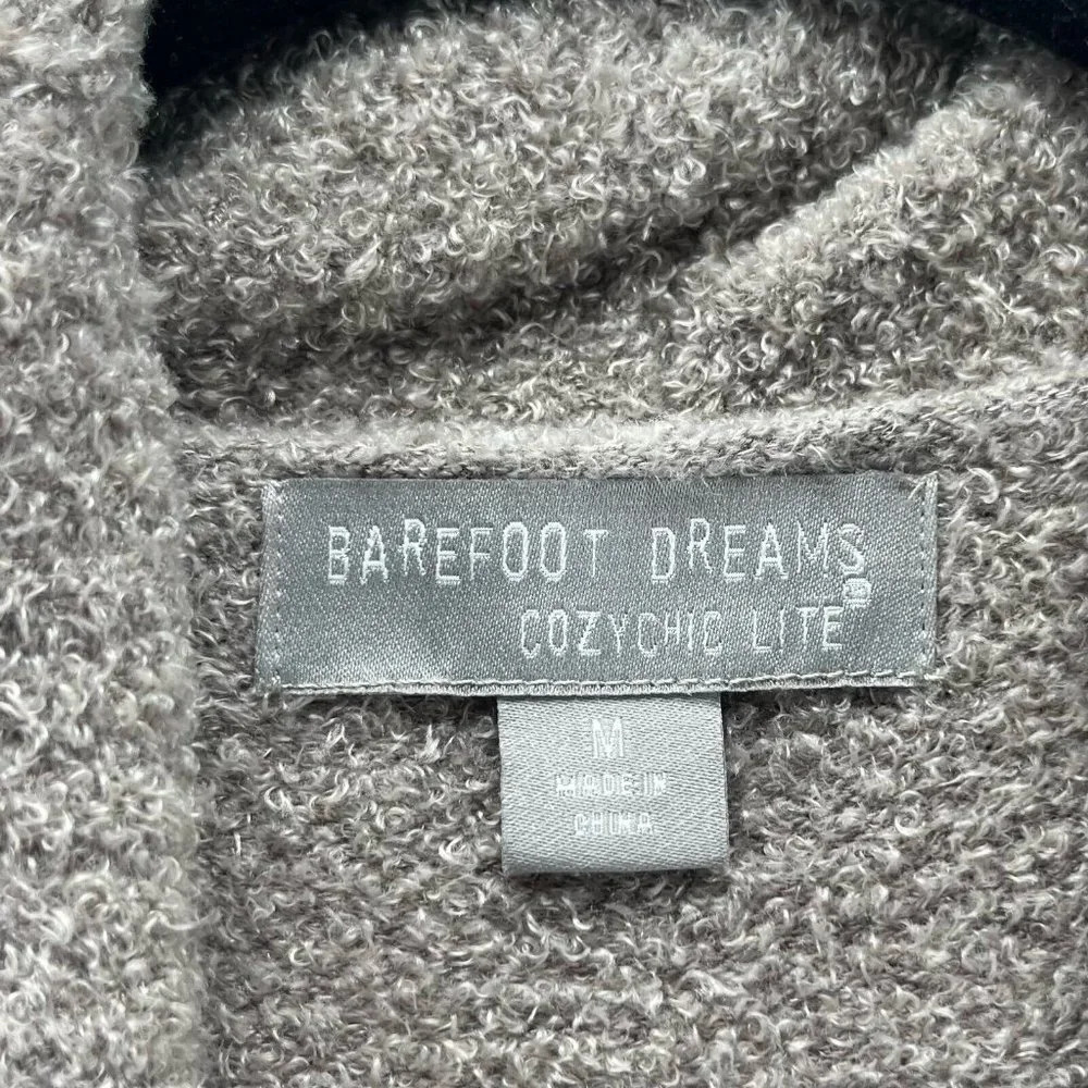 Barefoot Dreams Cardigan Womens M Cozychic Lite Open Front Long Sleeve Beige - Picture 10 of 10